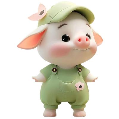 可爱卡通小猪汽车电动车装饰贴纸