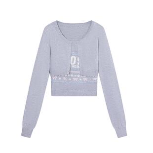 运动少女系列 ablueberry 抹胸坎肩两件套上衣女26春荷叶边短半裙