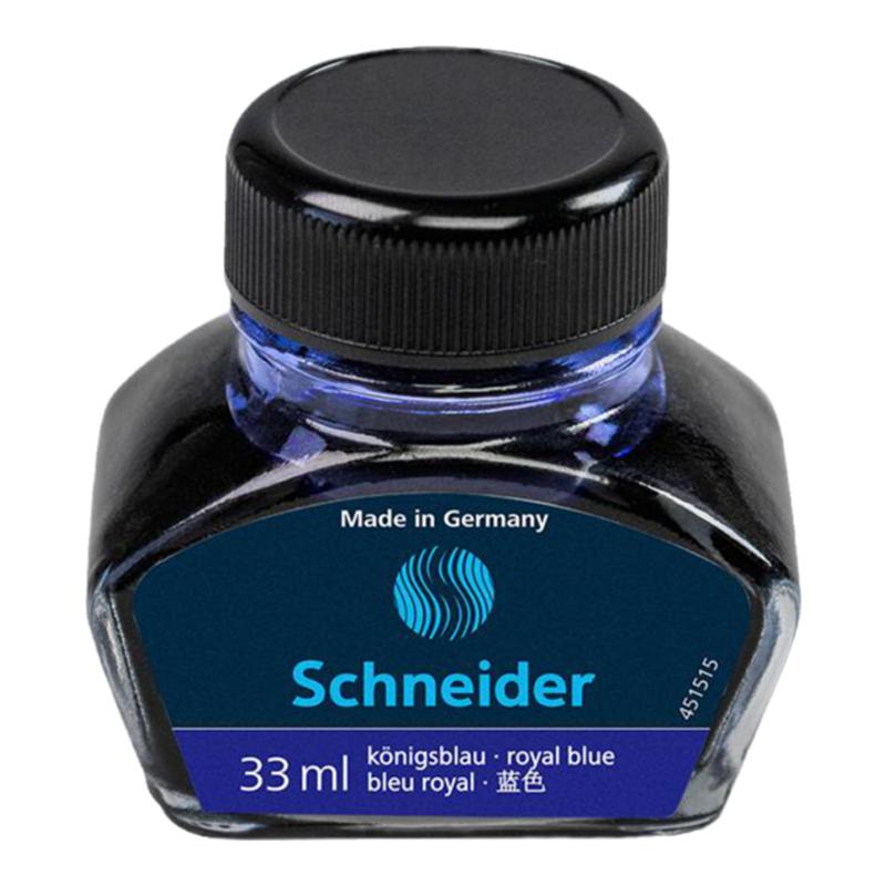 Schneider施耐德非碳素墨水德国进口钢笔用瓶装墨水33ml 补充液 蓝色 黑色 蓝黑 新品彩色上市墨水套装