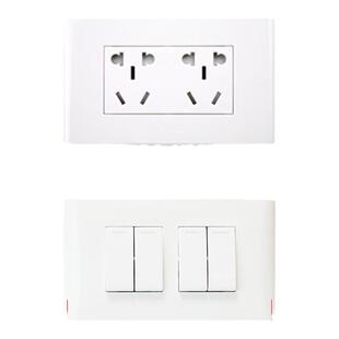 公牛开关插座面板单控双控多孔二开五孔电脑电视墙壁一二位大联排