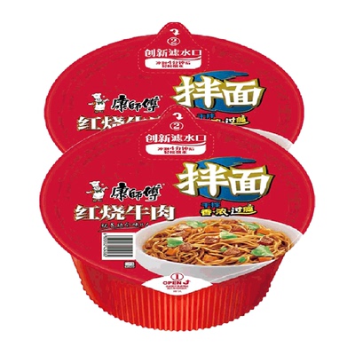 康师傅免煮藤椒红烧牛肉面