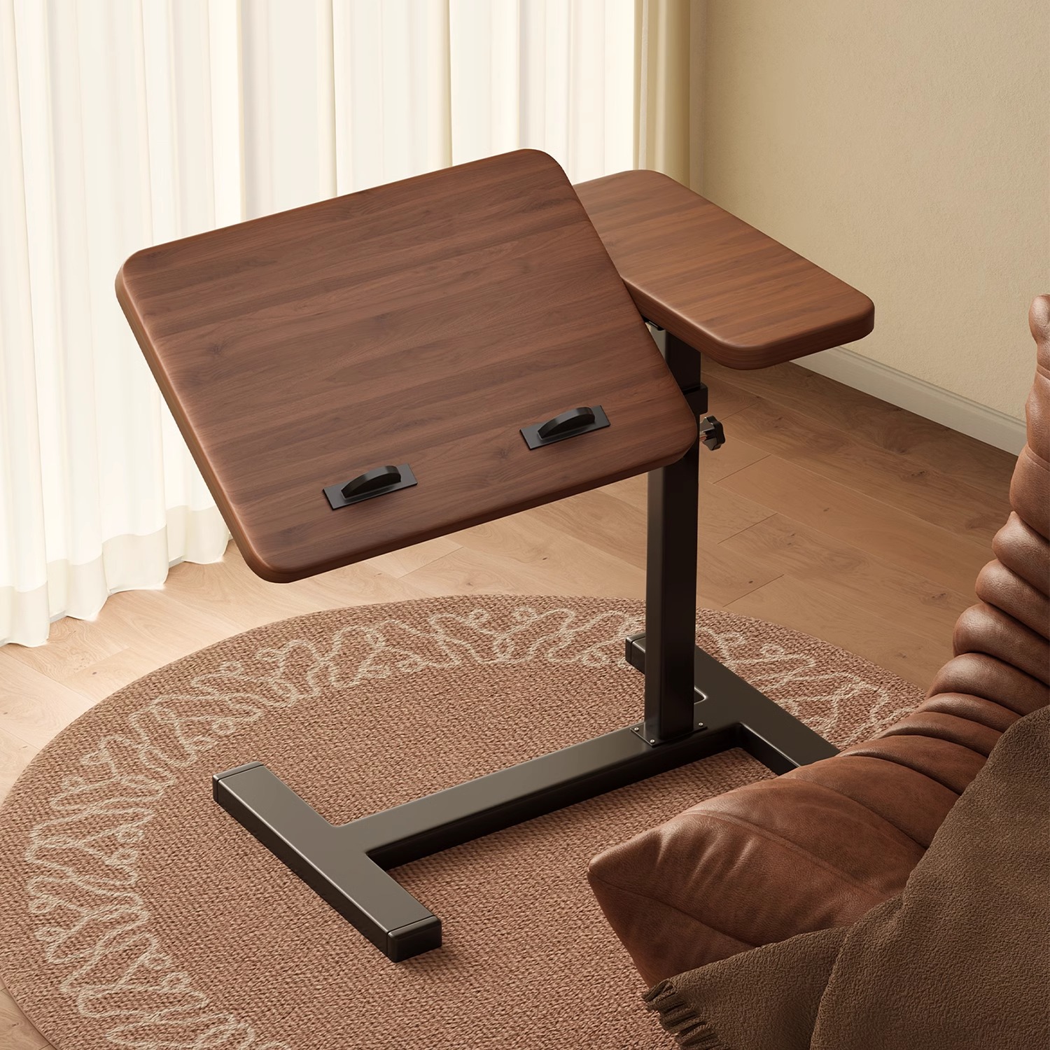 客厅可移动升降电脑桌边几床边桌沙发折叠书桌卧室家用床上学习桌