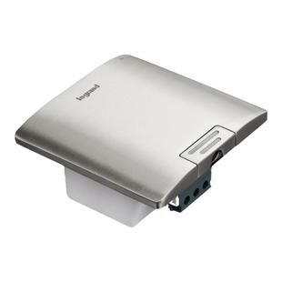 罗格朗防水五孔地插IP55地脚插吧台桌面插座隐藏银色二三插不锈钢