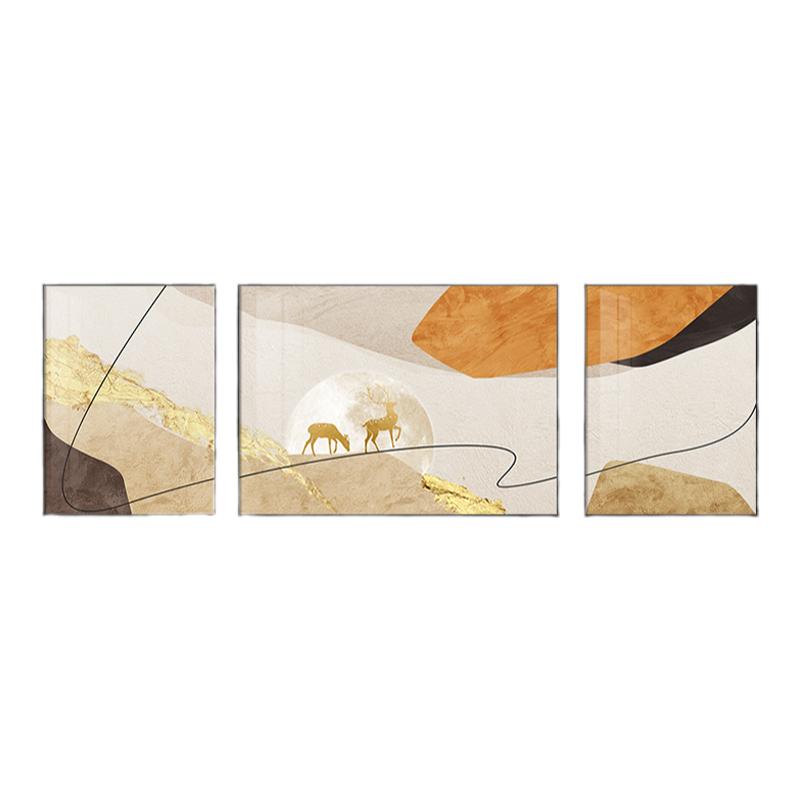 客厅装饰画现代简约沙发背景墙壁挂画轻奢高级感大气高档壁画三联