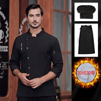 Флисовый черный лонгслив, водонепроницаемый фартук