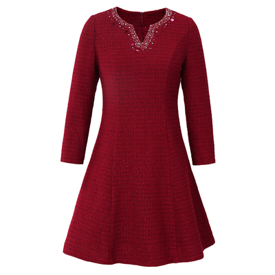 小个子喜妈妈婚宴礼服高贵秋冬装