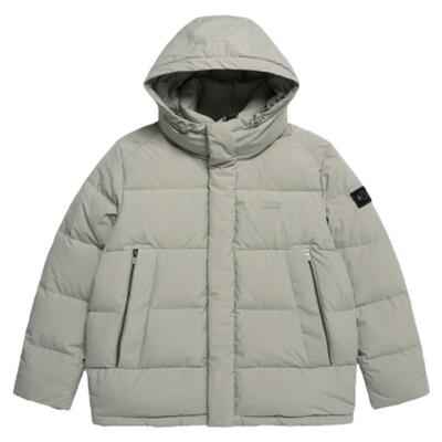 国家地理OBERON短款冬季户外蓬松鸭绒保暖连帽羽绒服