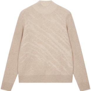 ERDOS 半高领羊绒衫秋冬厚款双提肌理云母灰时尚男针织衫