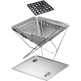 柯曼焚火台户外烧烤架露营野餐取暖柴火炉便携可折叠篝火架烤火炉