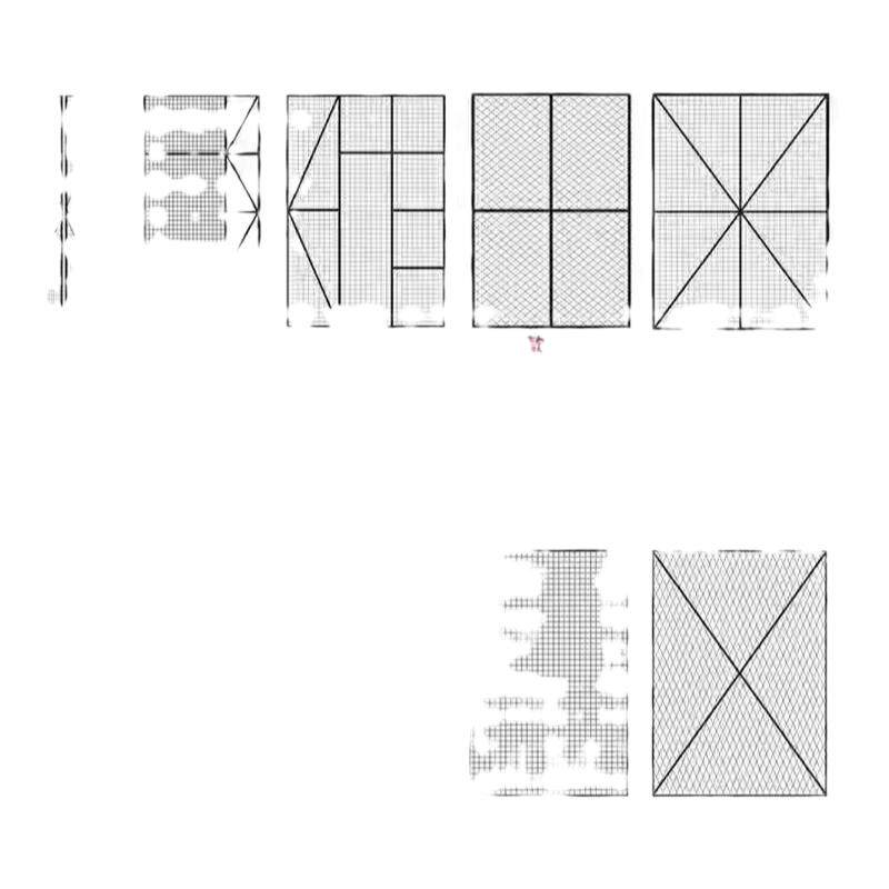 立式铁艺网格艺展幼儿园作品