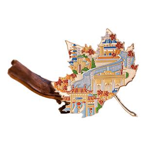 南京金属冰箱贴梧桐叶特色旅游纪念品文创周边城市礼品