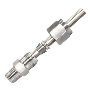 304不锈钢高端镀银卡套外丝直通终端接头英制卡管3/8 1/2灵峰洛克