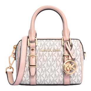MICHAEL KORS MK官方Bedford女士小号波士顿老花手提女包斜跨包