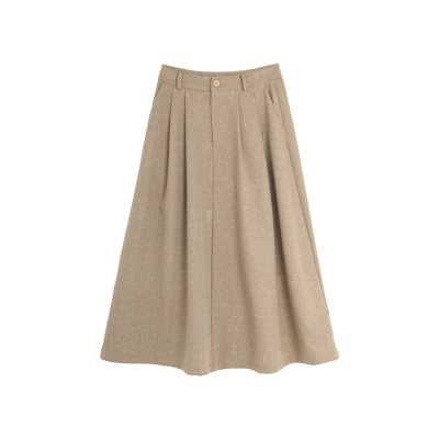 西町村屋文艺休闲感气质长款摆裙