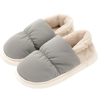 羽绒棉拖鞋保暖包跟冬季