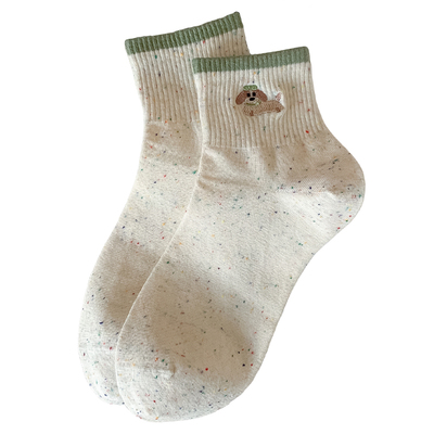 可爱卡通袜子女款点子纱短筒袜夏