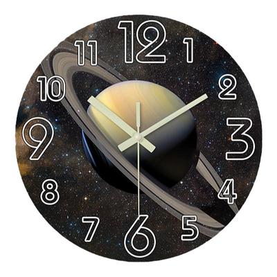 银河挂钟卧室夜光静音时钟