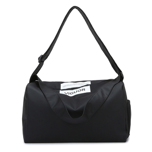 袋鼠旅行包 女士可上飞机小型轻便廉航行李包 黑色手提收纳行李袋