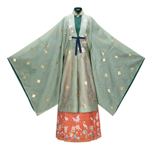 花朝记｜兰影｜明制织金仿妆花大放量汉服｜披风竖领大襟衫马面裙