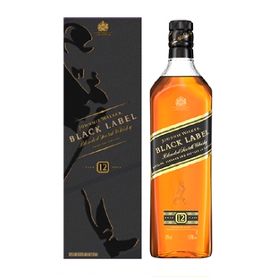 【进口】英国尊尼获加黑牌黑方12年苏格兰威士忌1L洋酒派对聚会