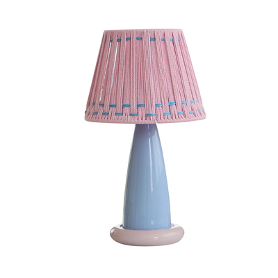 多巴胺氛围感台灯陶瓷棉线床头灯