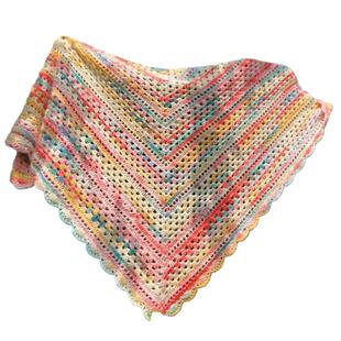 围巾毛线手工diy云团羊毛线围巾毯子披肩渐变手工diy编织材料包