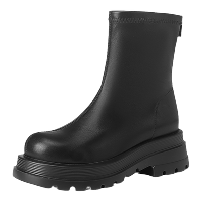 达芙妮厚底短靴法式瘦瘦靴