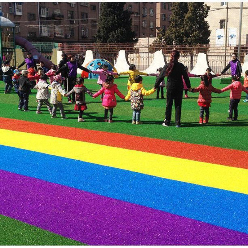 网红草坪幼儿园室外地毯户外操场塑料人工假草皮跑道人造草皮