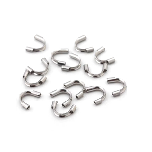 不褪色钛钢不锈钢U形扣马蹄扣藏线管护线器diy制作手链项链配件