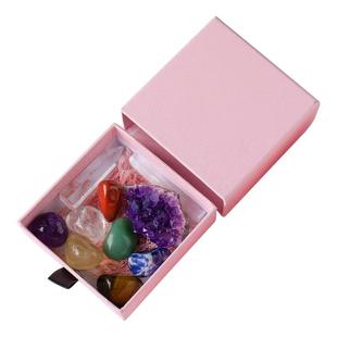 天然水晶矿石标本瑜伽摆件紫晶簇七色玛瑙科普原石收藏矿标礼物