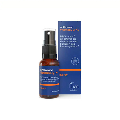 【两盒】Orthomol奥适宝维生素D3K2液体钙日光喷雾剂20ml