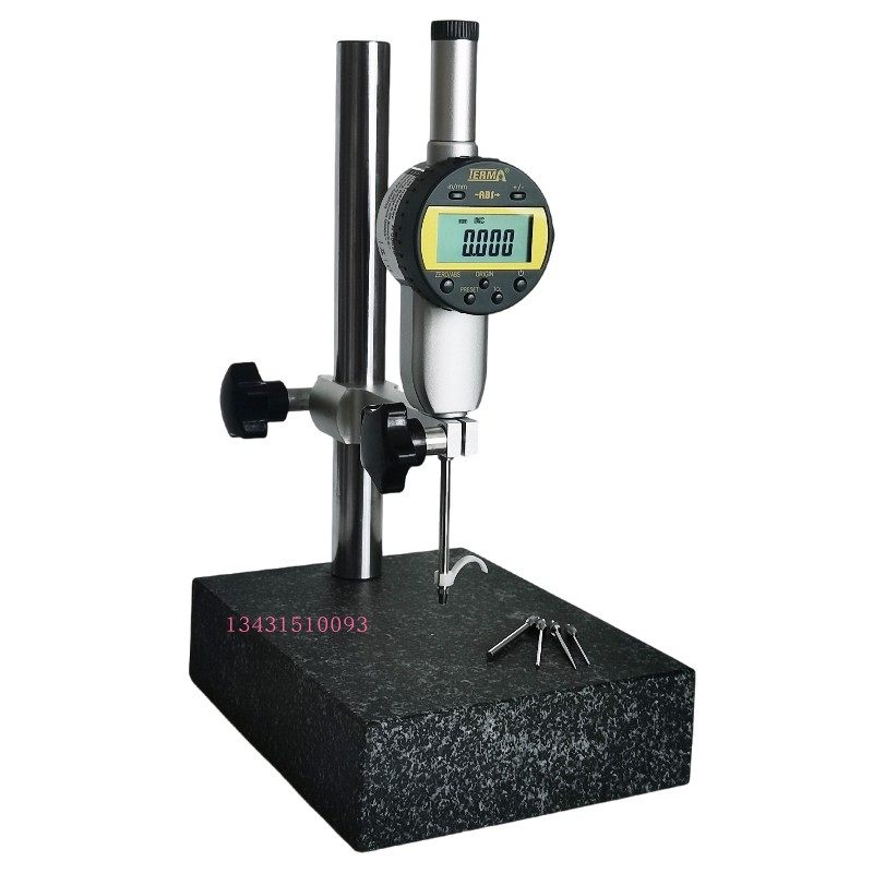 特马数显高度规测量仪深度计电子百分表千分尺大理石比测台一套