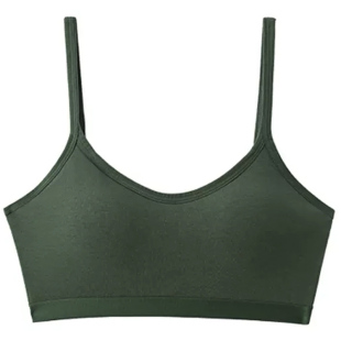 纯棉内衣少女学生聚拢一体式运动背心抹胸无钢圈文胸美女薄款亲肤