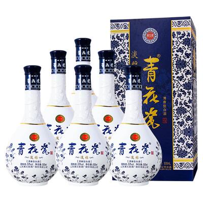 青花瓷淡雅杏花村53度清香型白酒整箱纯粮酒口粮酒送礼官方旗舰店