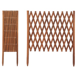 防腐木栅栏花园围栏户外庭院隔断伸缩爬藤架菜园插地篱笆院子围挡