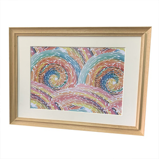 a4画框装裱实木定制原木色框8开卡纸版画素描裱框简约A3相框挂墙