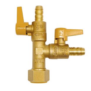 盾运燃气三通阀门带开关煤气阀液化天然气管道一分二全铜球阀接头