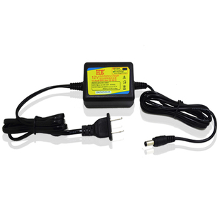 HE圆头12V铅酸蓄电池充电器13.8V1A儿童玩具车强启电源12伏电瓶用