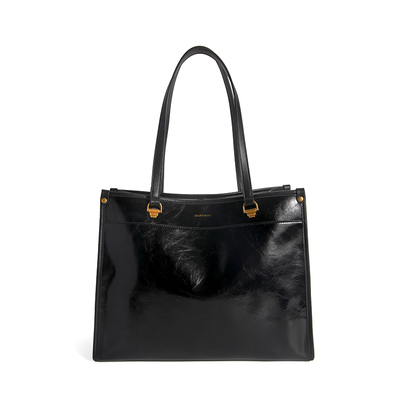 西木汀牛皮手提托特包大容量通勤