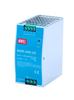 EDR明伟NDR-120/240/480W导轨式开关电源220转12V24V变压器HDR-60
