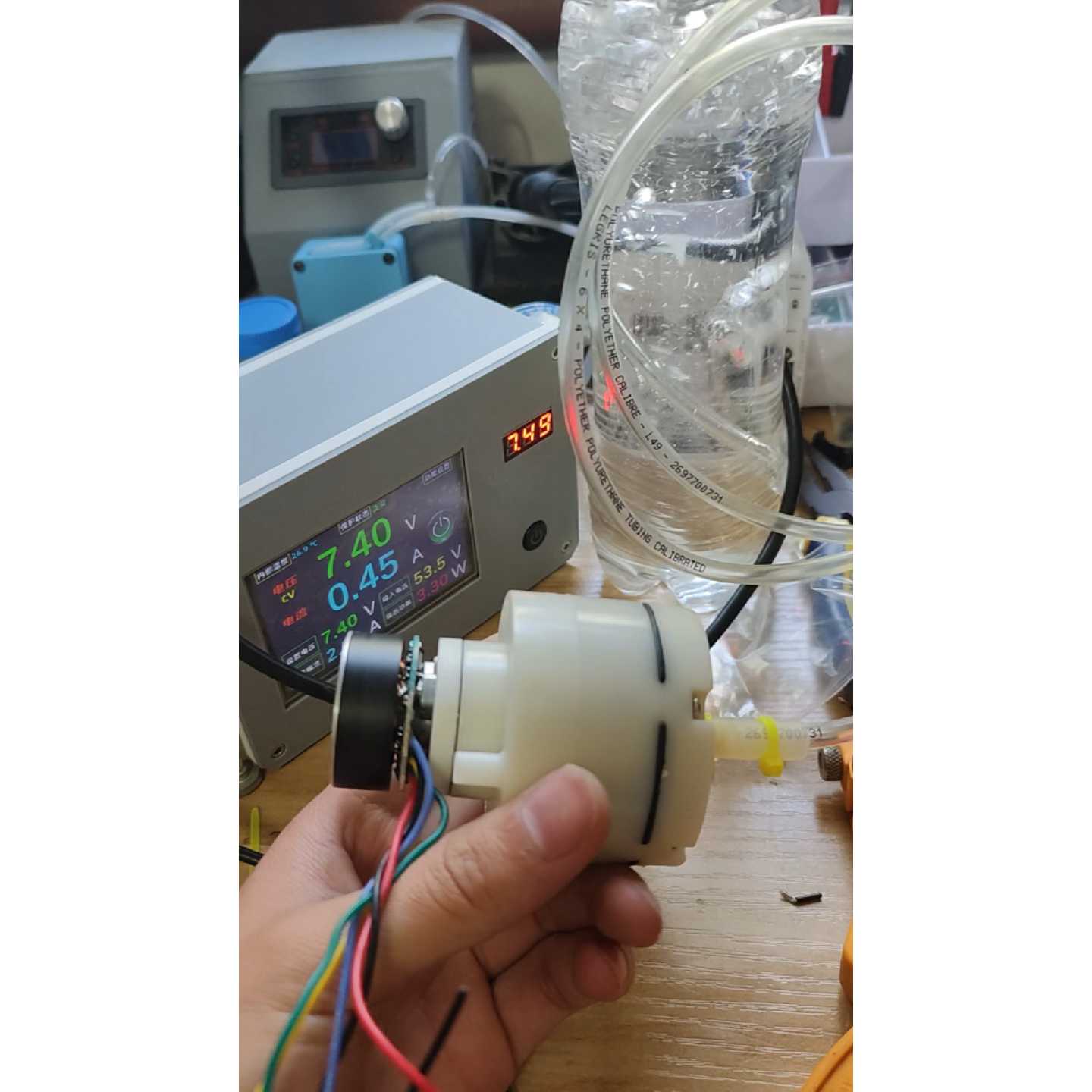 555增氧泵改无刷电机，改装件为ABS材质，图三连续高速使用图片