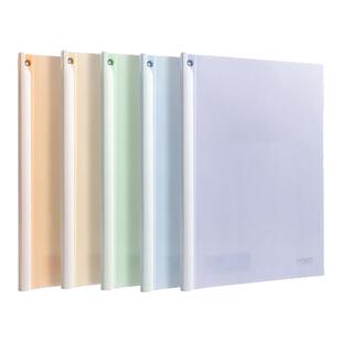 得力旋转报告夹a4试卷夹防折皱薄款文件夹小学生专用抽杆夹透明插页整理合同收纳拉杆夹办公资料夹试卷收纳袋