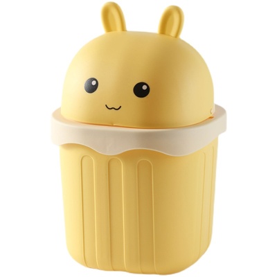 桌面垃圾桶小号迷你可爱带盖书桌
