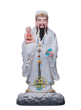 树脂唐彩福禄寿三星摆件家用供奉