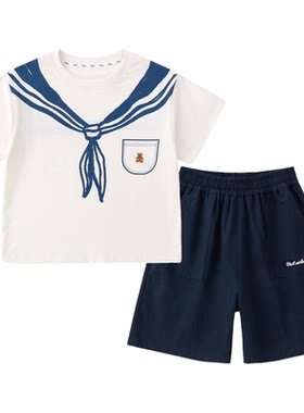 【100%棉】嘟嘟家女童套装纯棉女宝夏季短袖短裤裙子衣服儿童童装