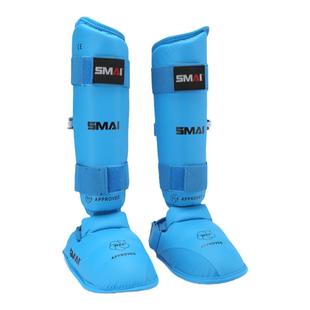 SMAI空手道比赛护腿WKF认证护腿护脚胫中空协指定品牌青少年专用