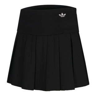 adidas阿迪达斯三叶草百褶裙2026夏女运动短裙休闲半身裙 KG8257
