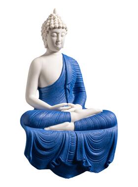 陶瓷释迦摩尼家居倒流香炉摆件