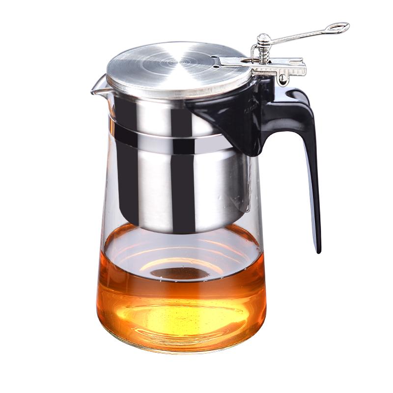 小象人飘逸杯泡茶壶玻璃茶壶茶水分离过滤泡茶杯花茶壶飘逸壶茶具