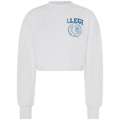 RECTO短款圆领长袖卫衣